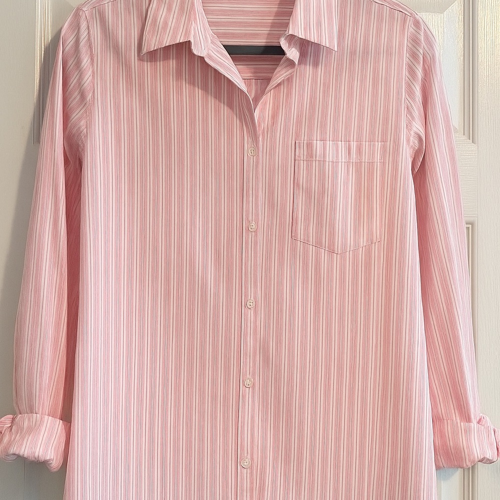 GAP Light Pink Striped Blouse